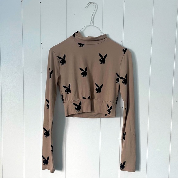 PLAYBOY Tops - Playboy Long Sleeve Crop Top